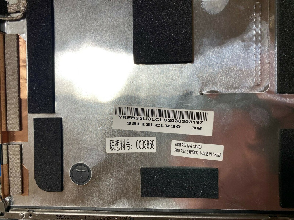 Lenovo Thinkpad X131E LCD Rear Back Cover W/Hinges Antenna 04W3863 Genuine 